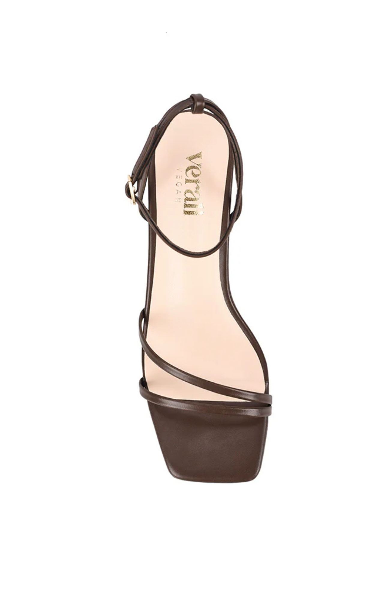 Alex Kitten Heel Sandals Chocolate Brown