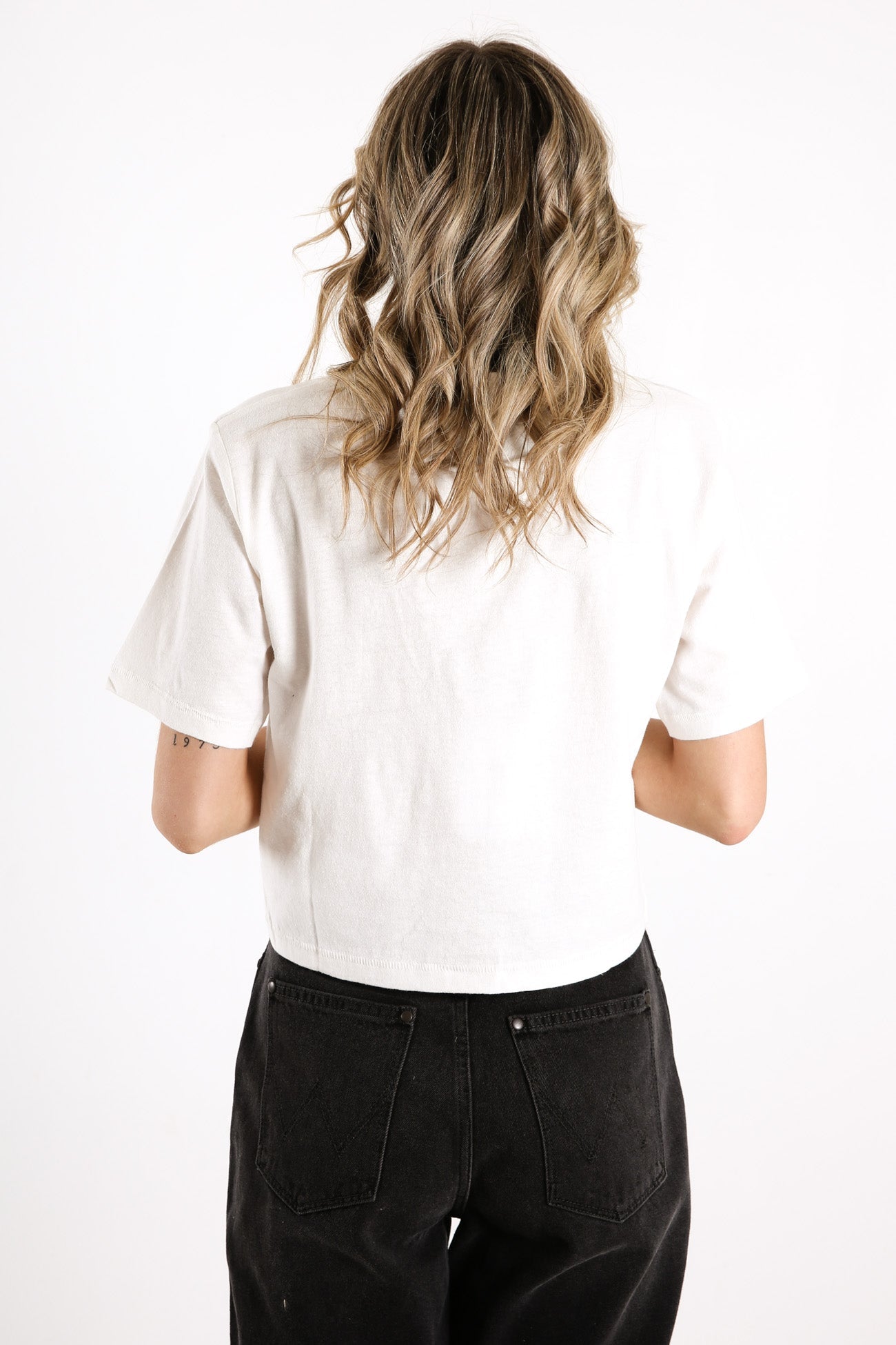 All Sparks Crop Tee Vintage White