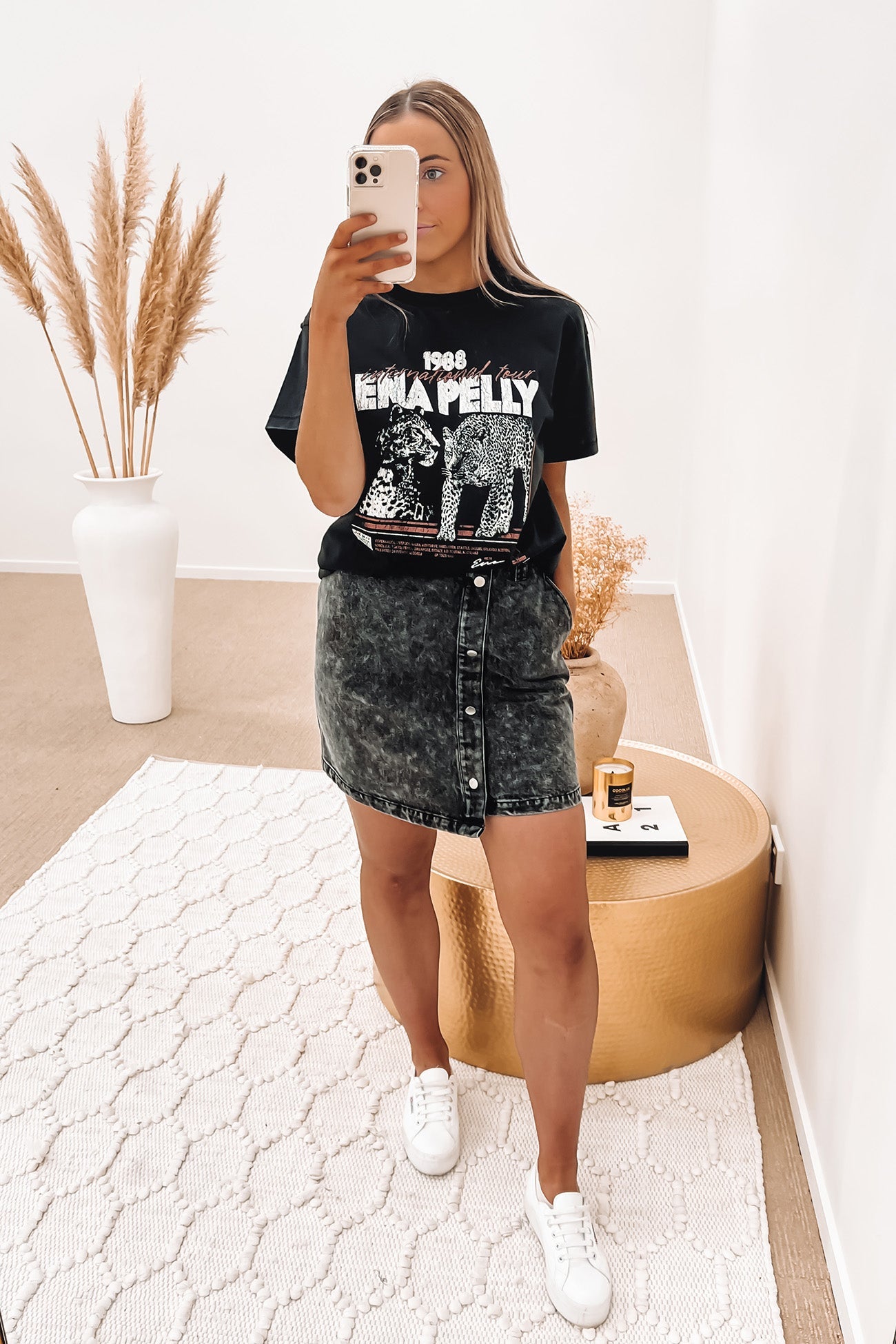 1988 Cheetah Tour Tee Washed Black