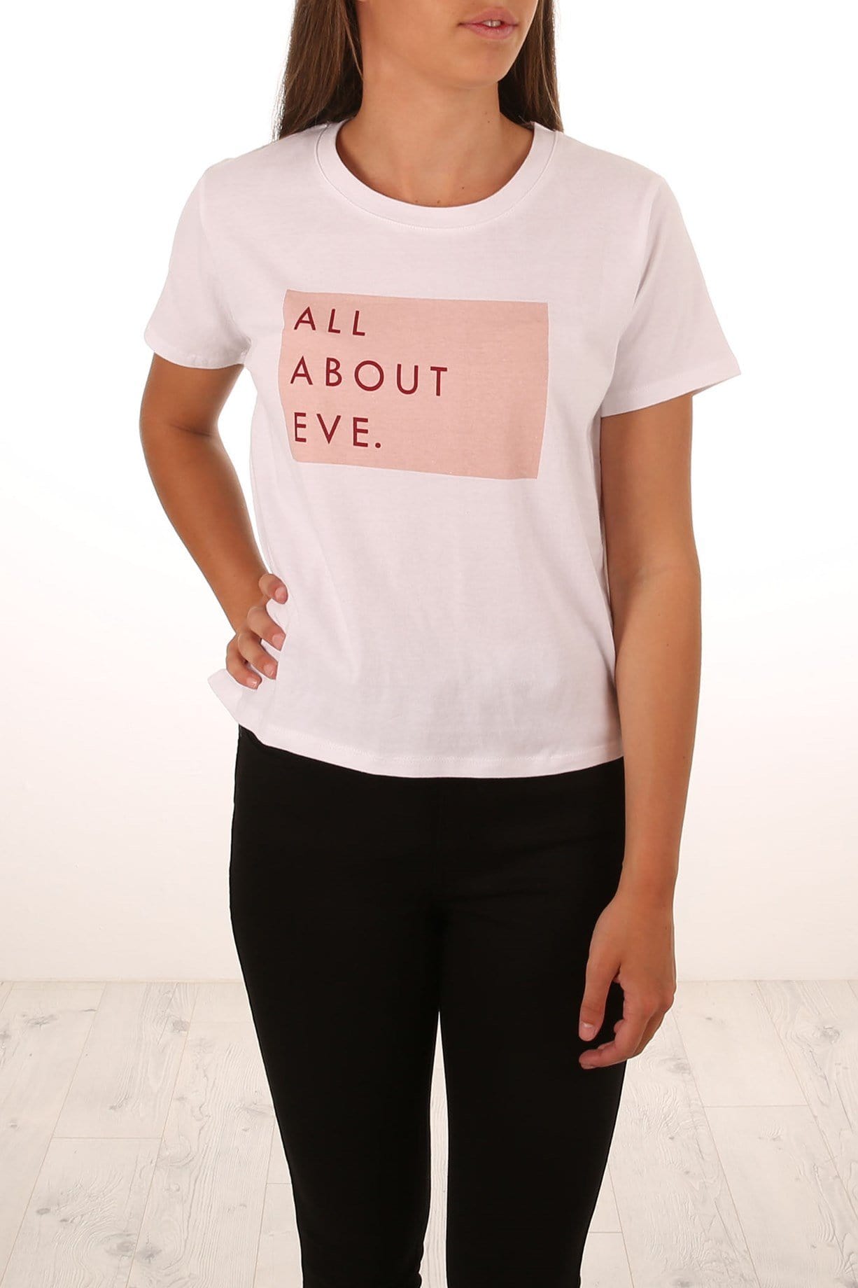 All About Eve Label Tee White