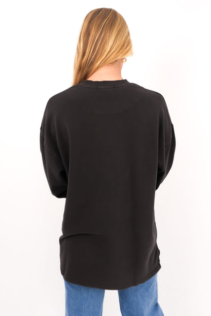 AAE Washed Relaxed Crew Washed Black