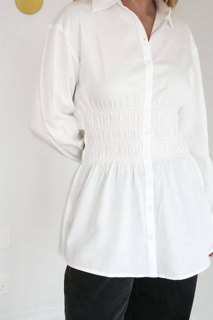 AAE Ruched Shirt White