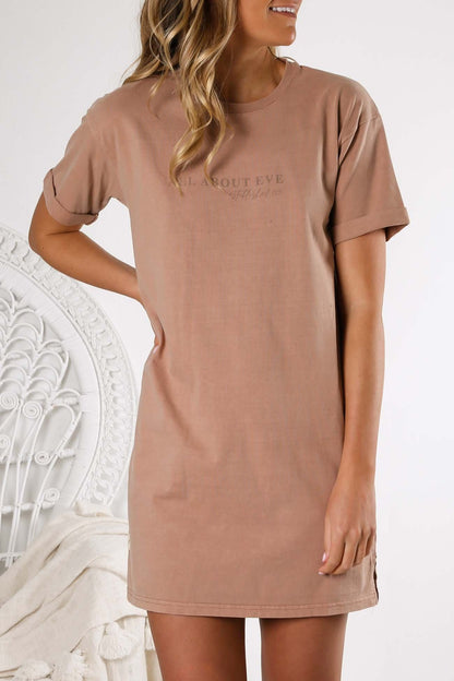 AAE Washed Tee Dress Tan