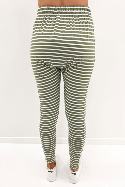 Abi Stripe Pant Khaki