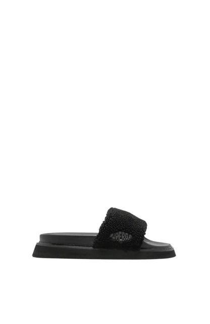 1918 Slide Platform Faux-Fur Black