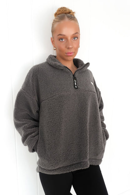 Ace Quarter Teddy Charcoal