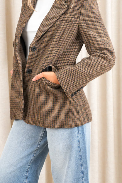 Adrian Blazer Brown Plaid