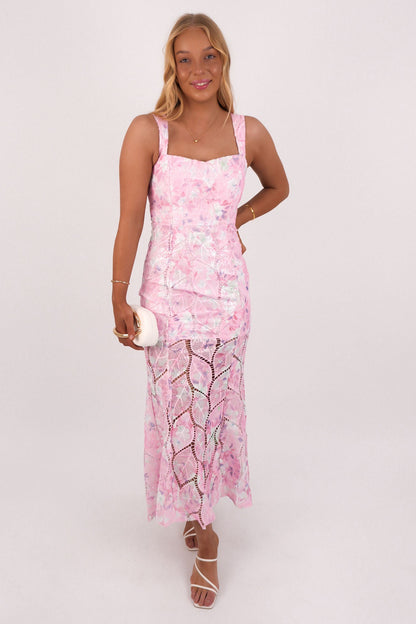 Aideen Midi Dress Pink
