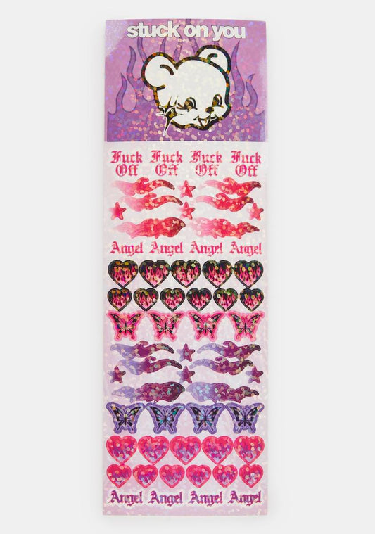 Angel Baby Glitter Sticker Sheet