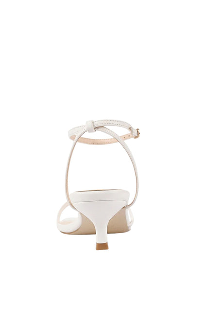 Alex Kitten Heel Sandals Chalk White