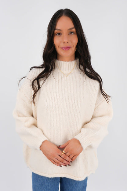 Alfie Knit Jumper Vanilla