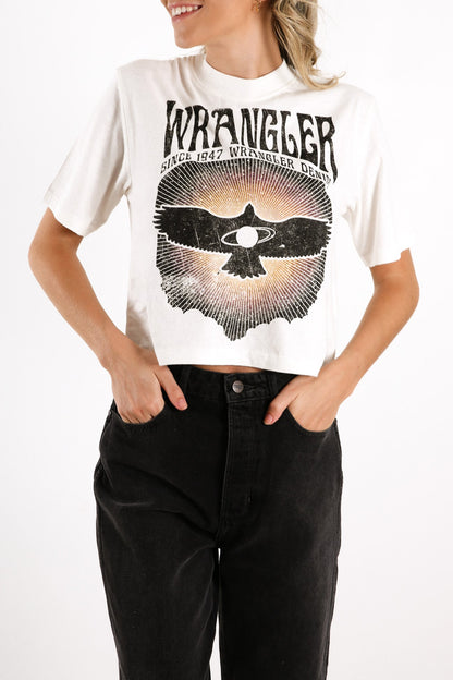 All Sparks Crop Tee Vintage White