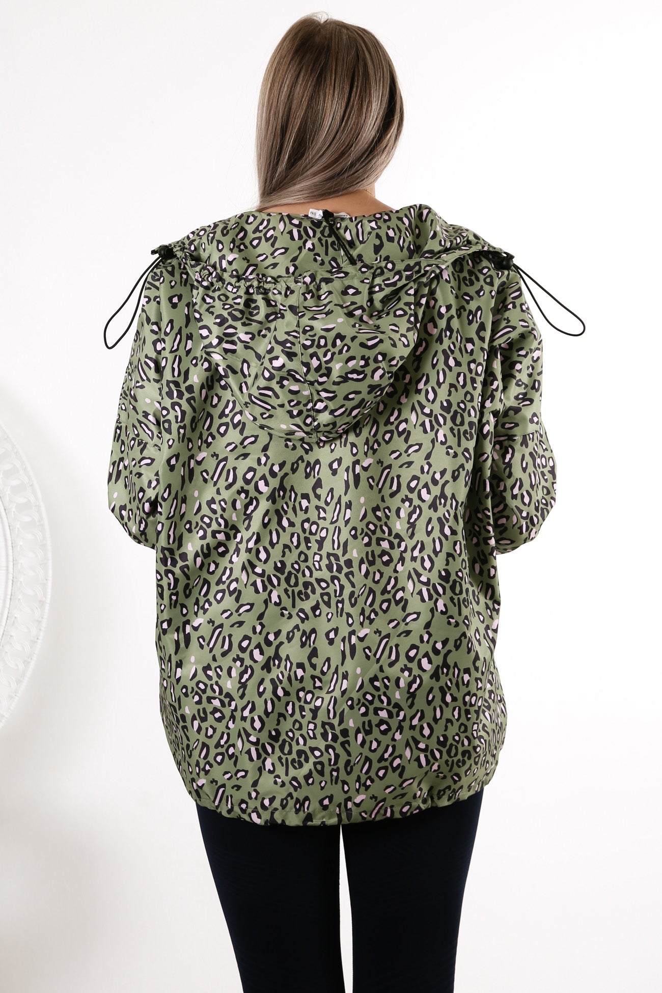 Alla Spray Jacket Olive Leopard