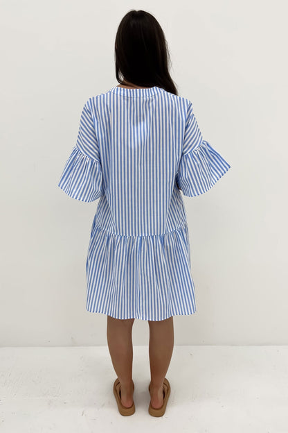 Amirah Mini Dress Blue Stripe