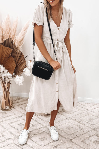 Anastasia Midi Dress Beige