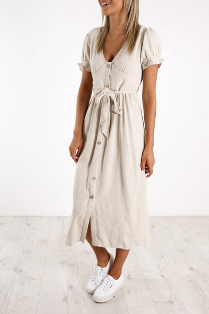 Anastasia Midi Dress Beige