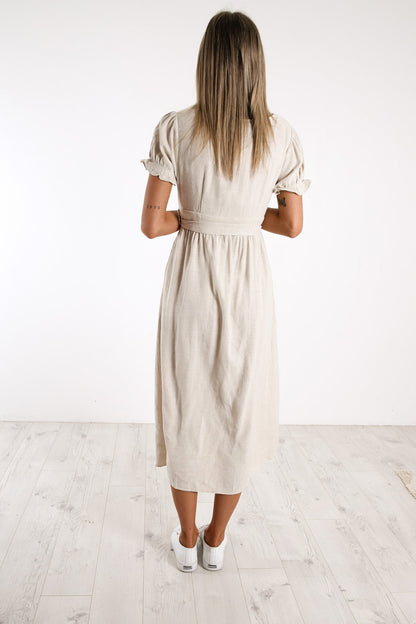 Anastasia Midi Dress Beige