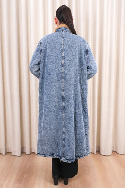 Angelina Denim Coat Blue Acid Wash