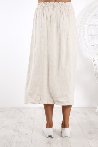 Annie Maxi Skirt Beige