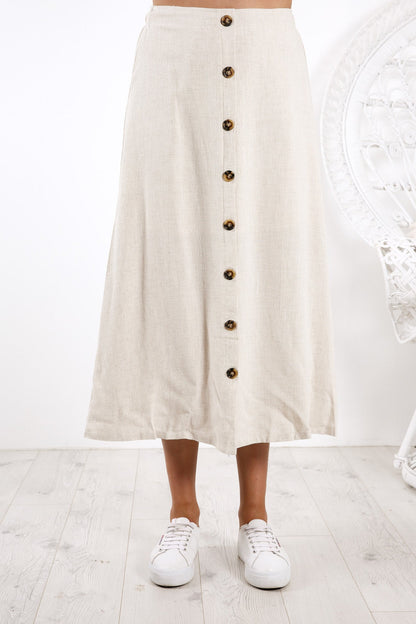 Annie Maxi Skirt Beige
