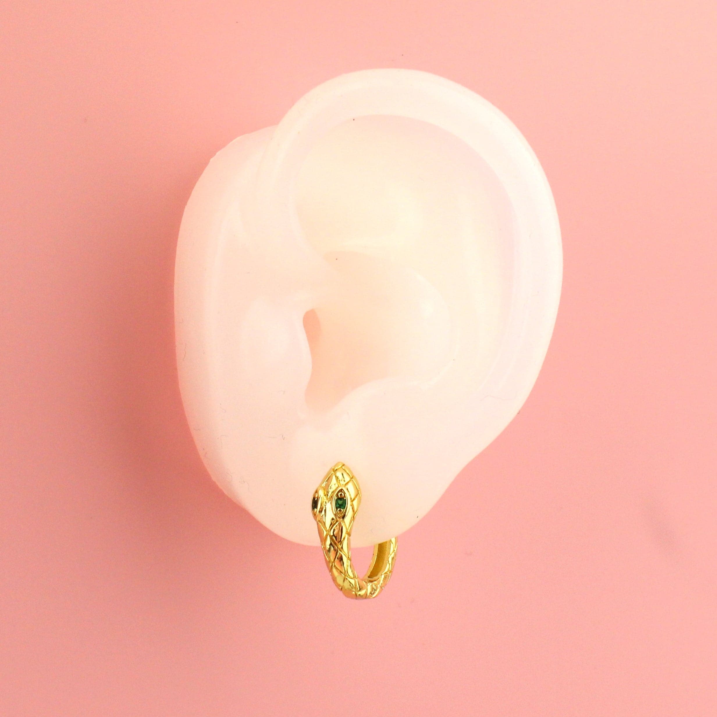 Hers or Hiss Snake Hoop Earrings (Gold Plated)