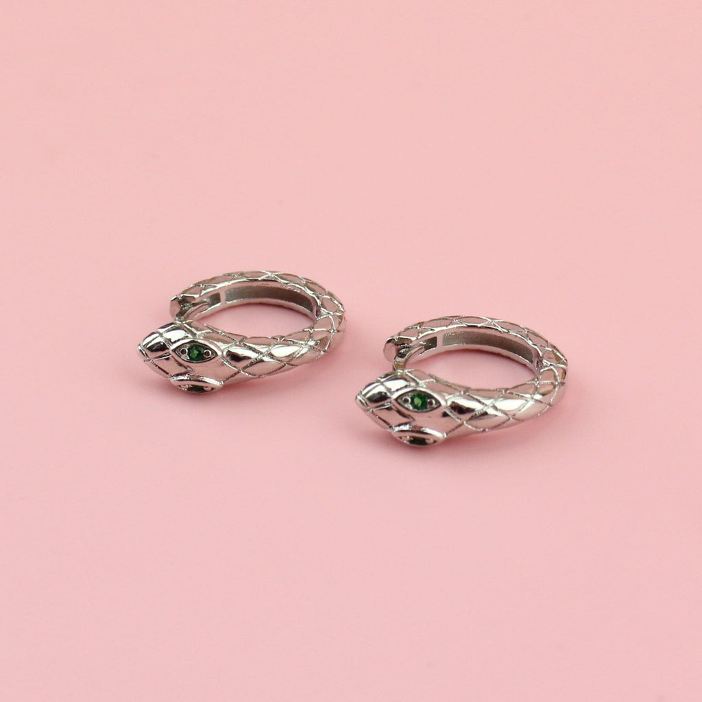 Hers or Hiss Snake Hoop Earrings