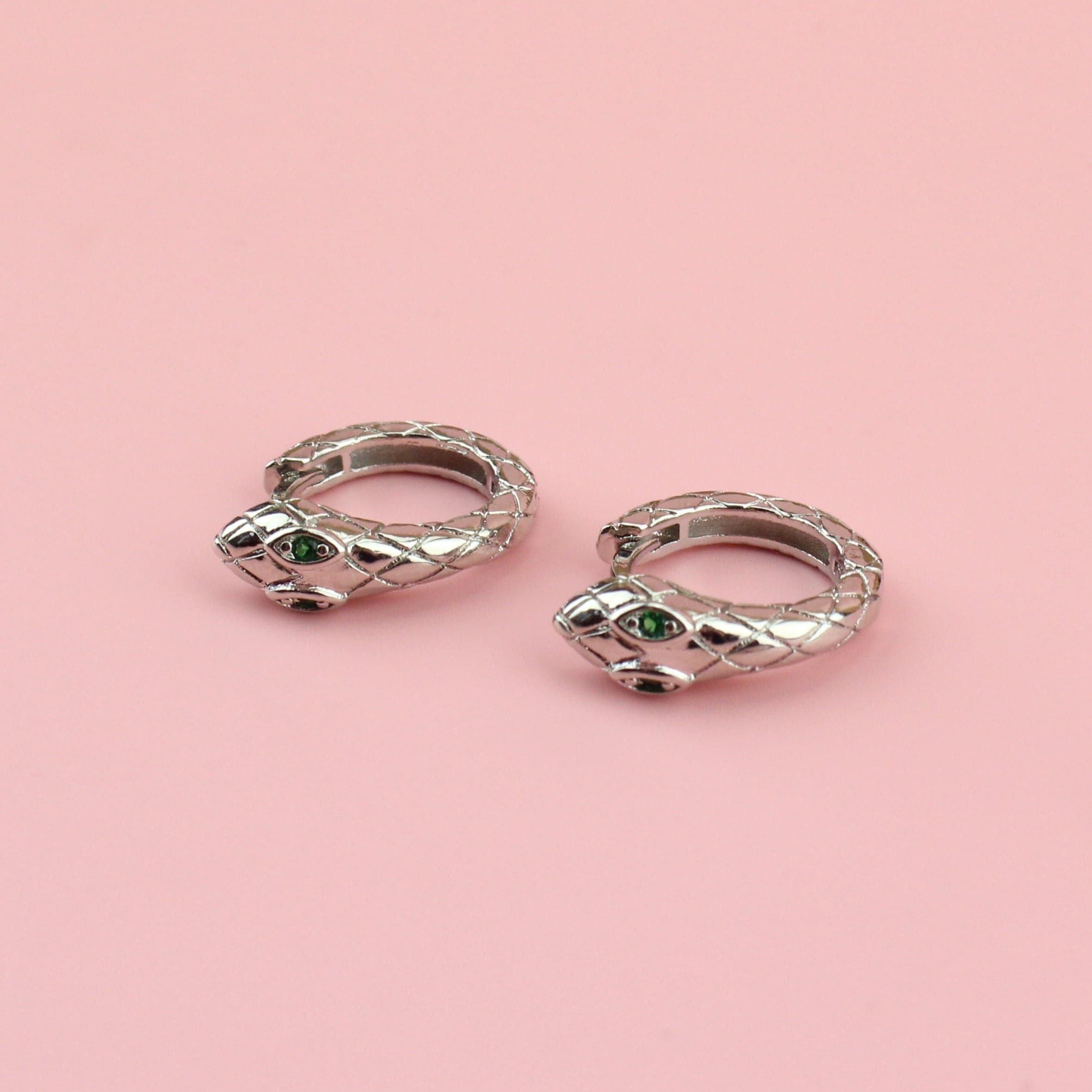 Hers or Hiss Snake Hoop Earrings