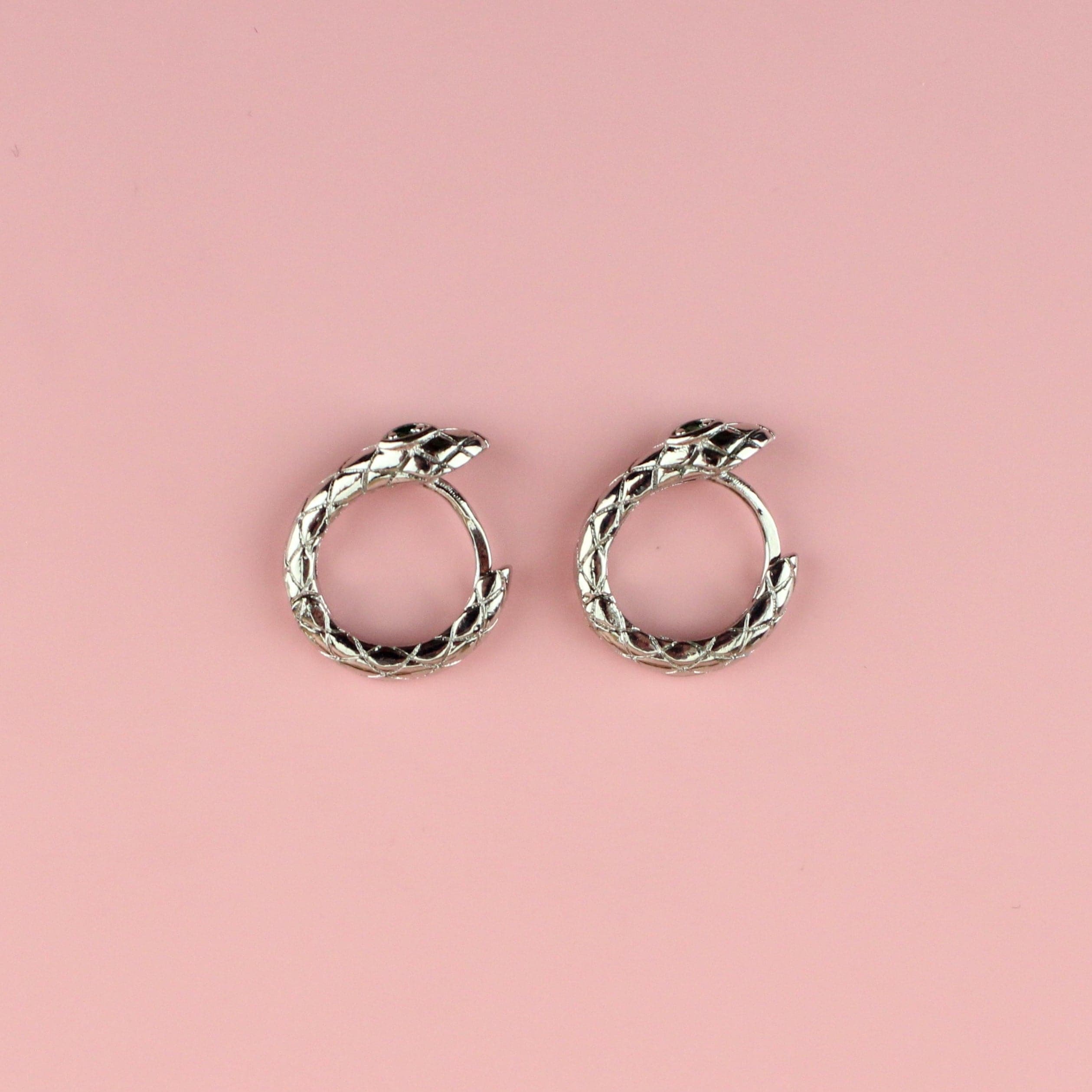 Hers or Hiss Snake Hoop Earrings