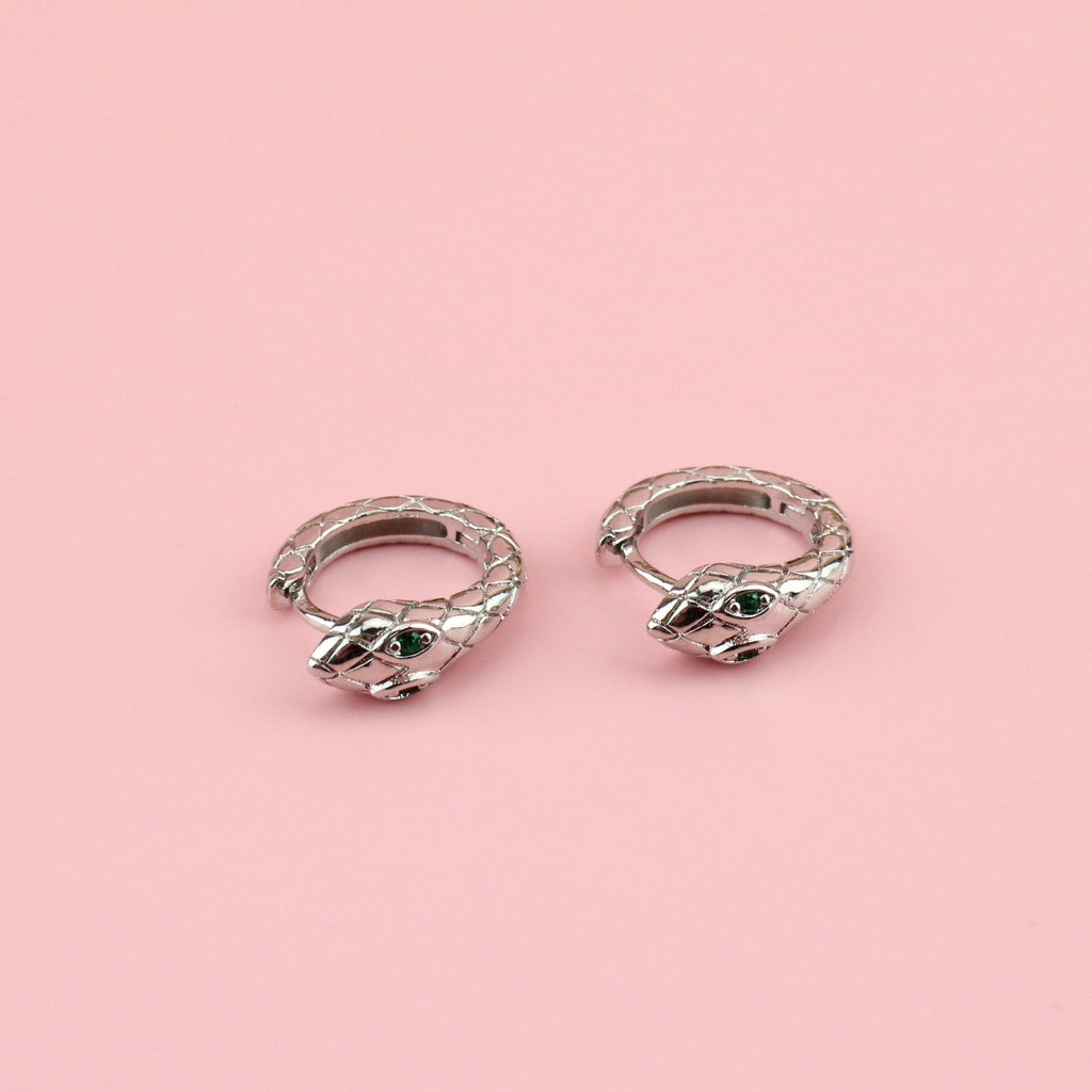 Hers or Hiss Snake Hoop Earrings