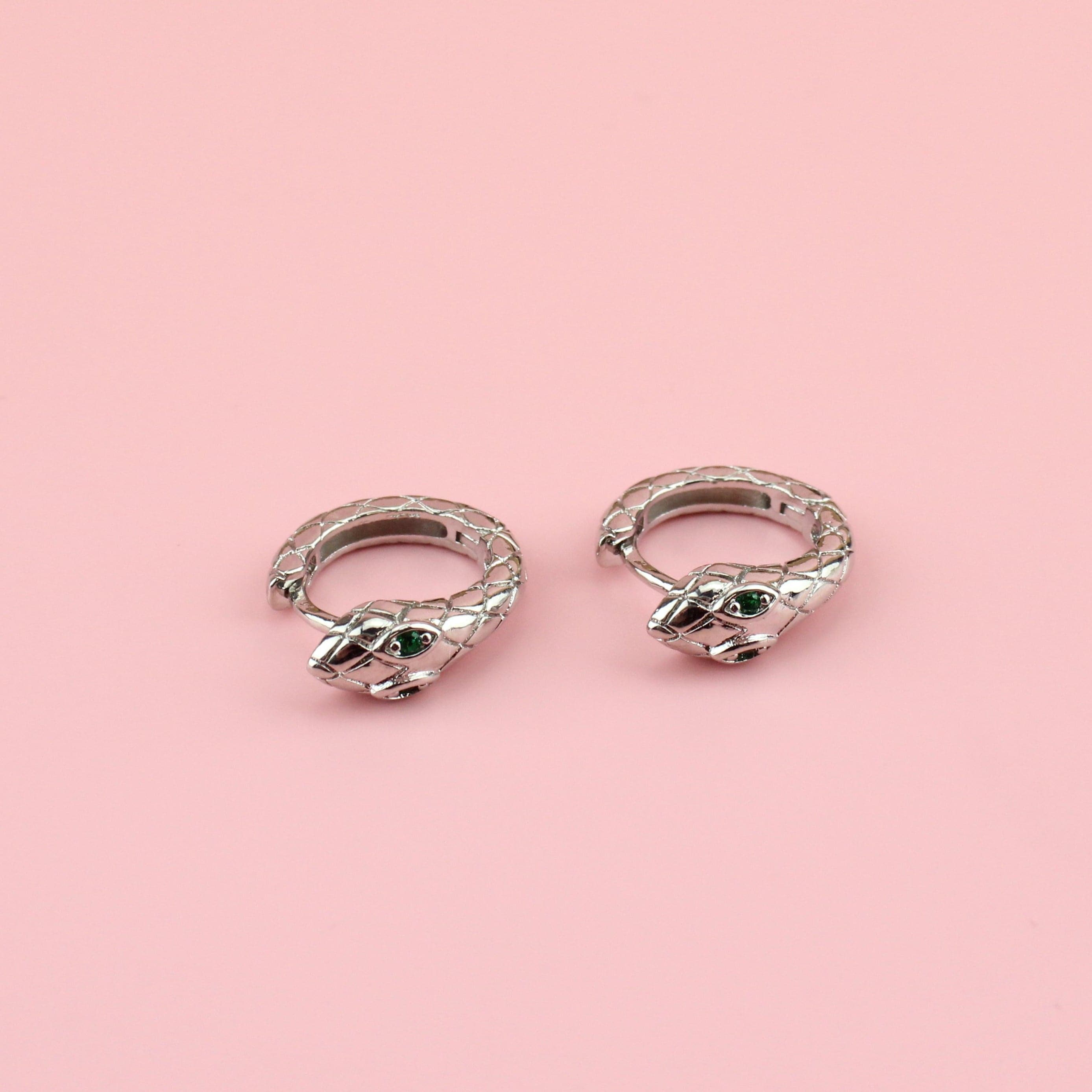 Hers or Hiss Snake Hoop Earrings