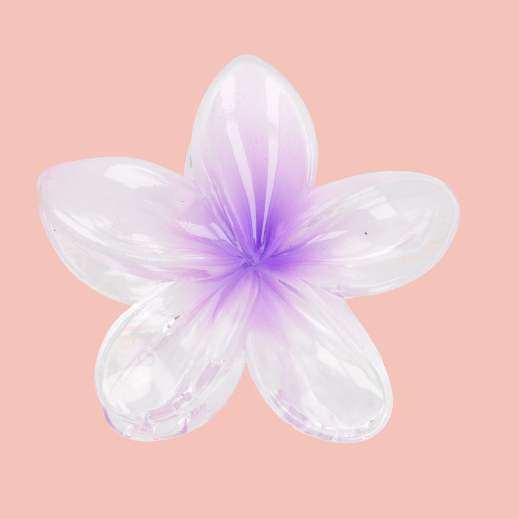 Hibiscus Flower Hair Clip - Purple