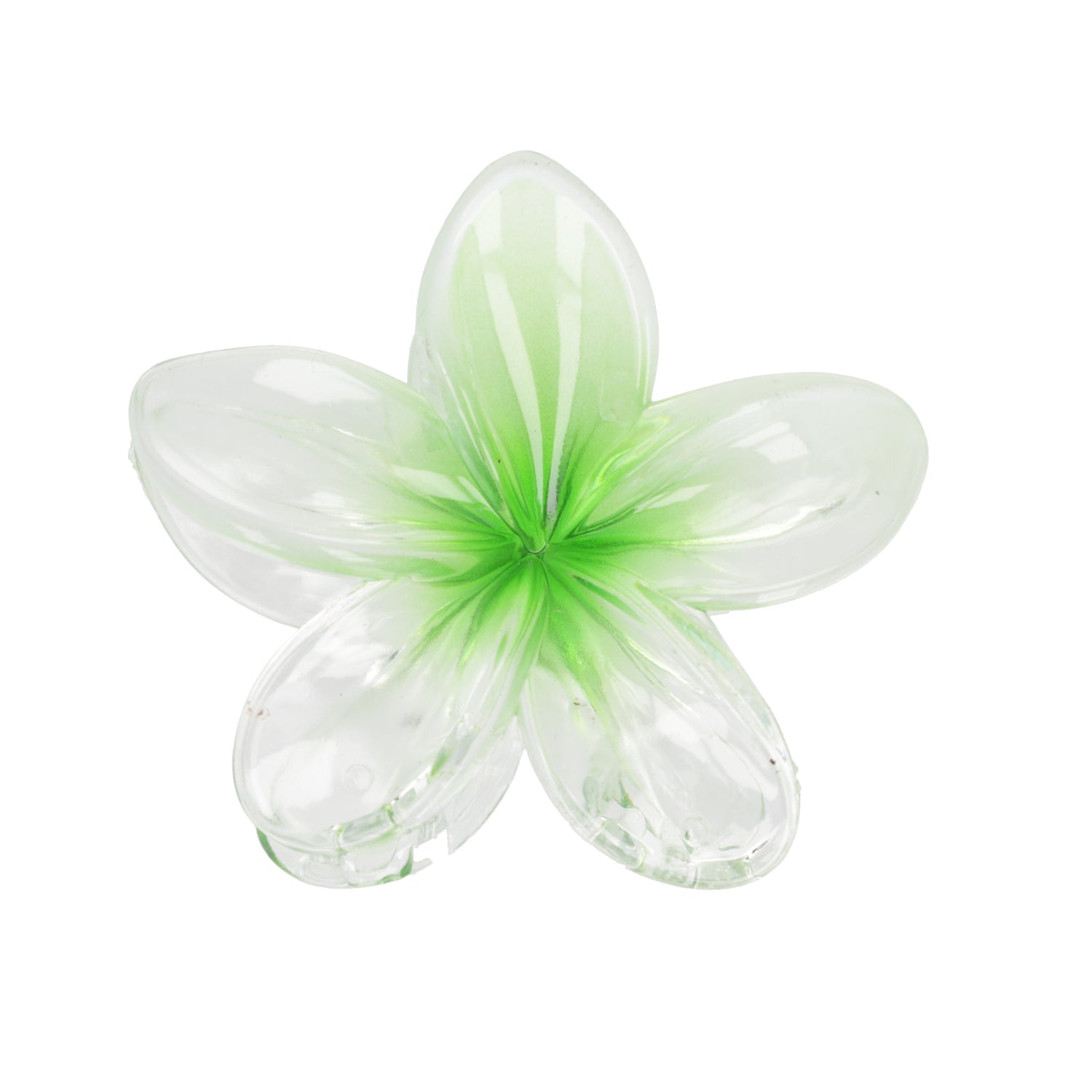 Hibiscus Flower Hair Clip - Green