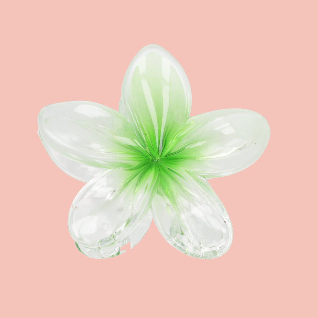 Hibiscus Flower Hair Clip - Green