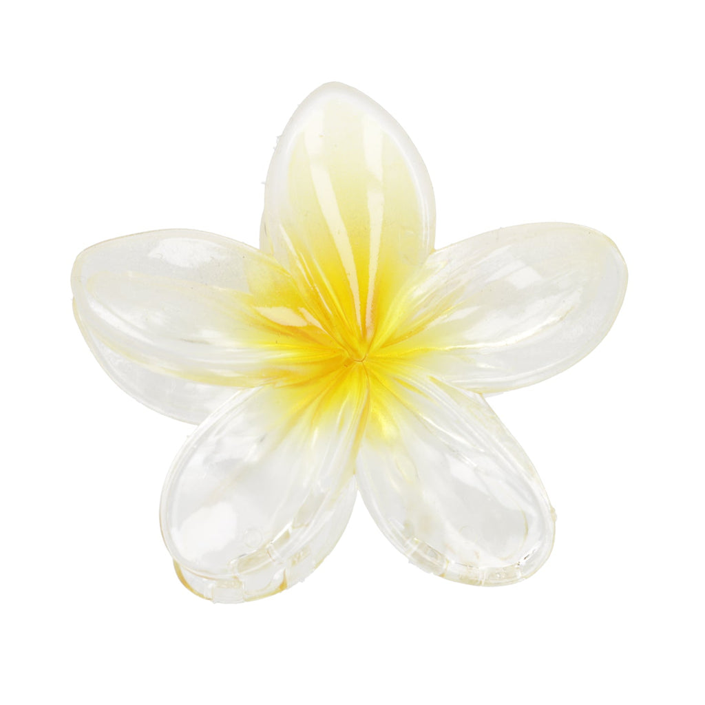 Hibiscus Flower Hair Clip - Yellow