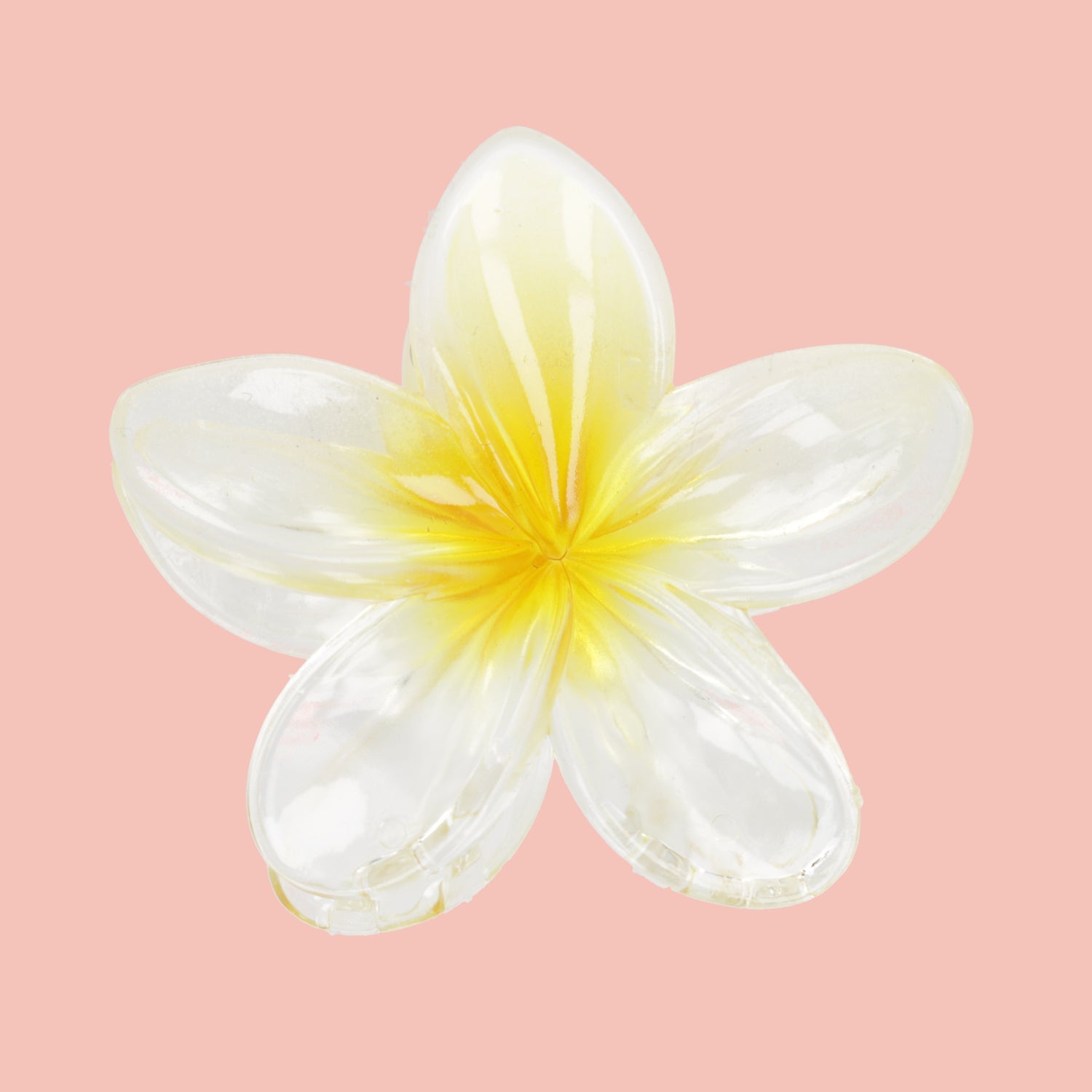 Hibiscus Flower Hair Clip - Yellow