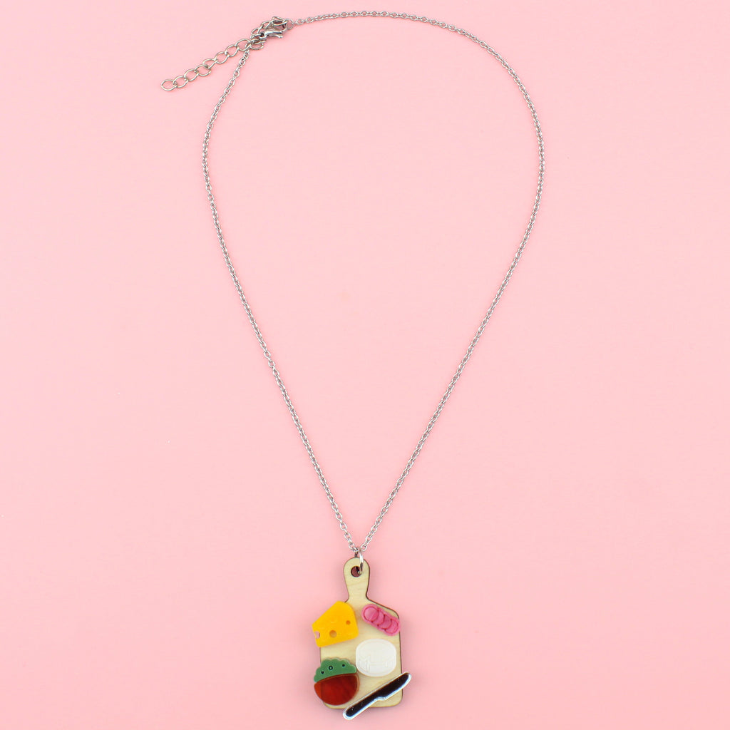 Holy Cheeses Charcuterie Board Necklace
