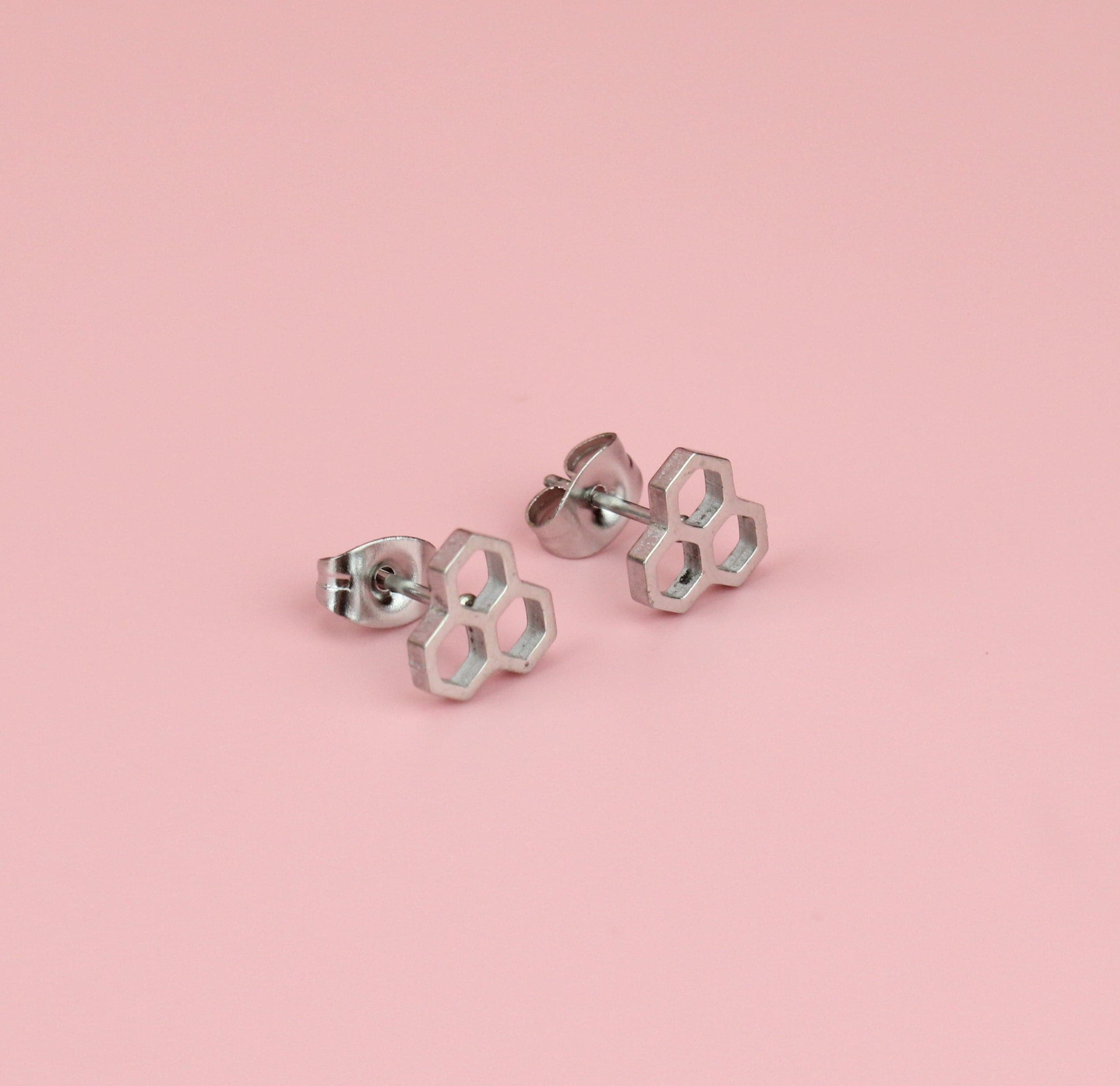 Honeycomb Stud Earrings