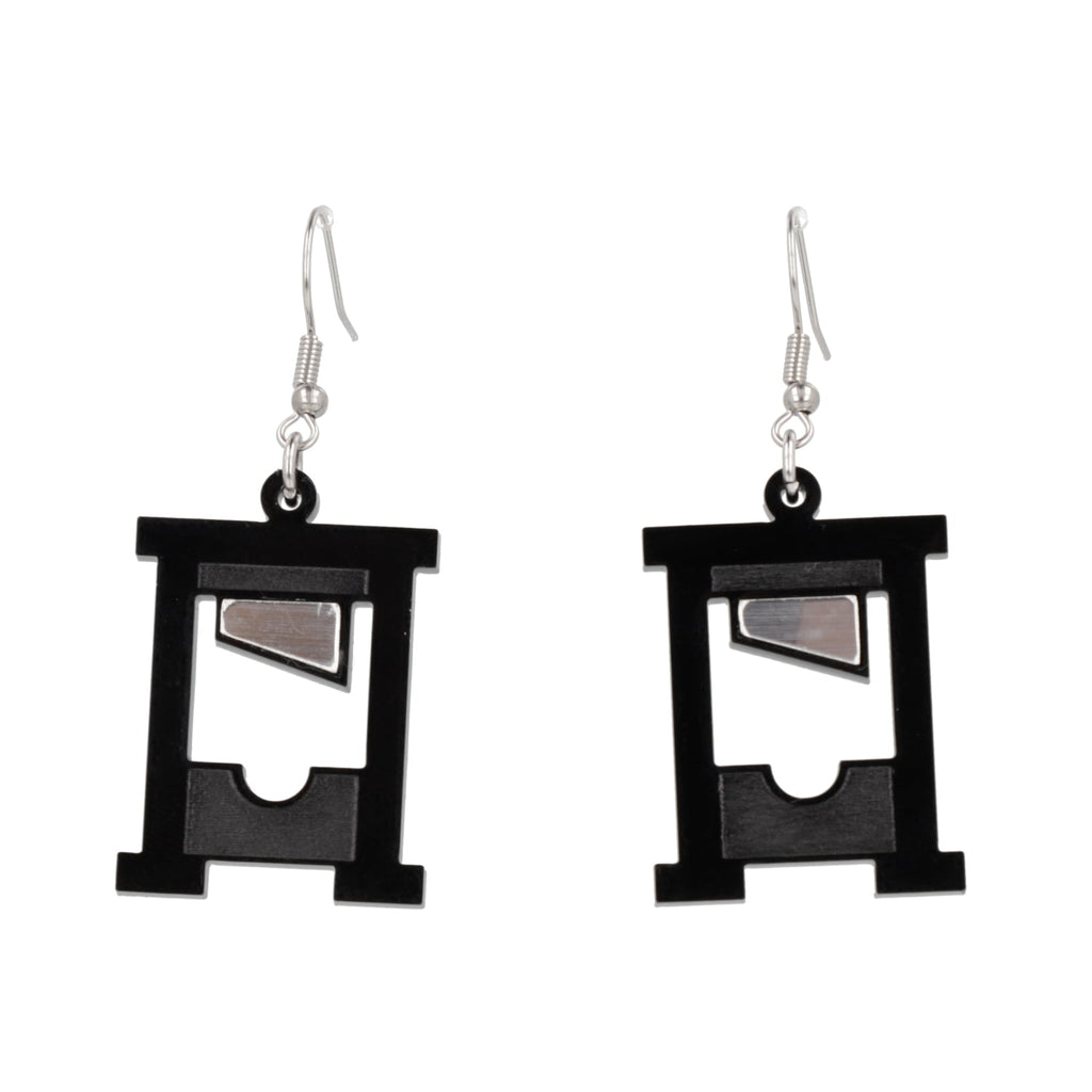 How's Your Head? Guillotine Earrings - Black