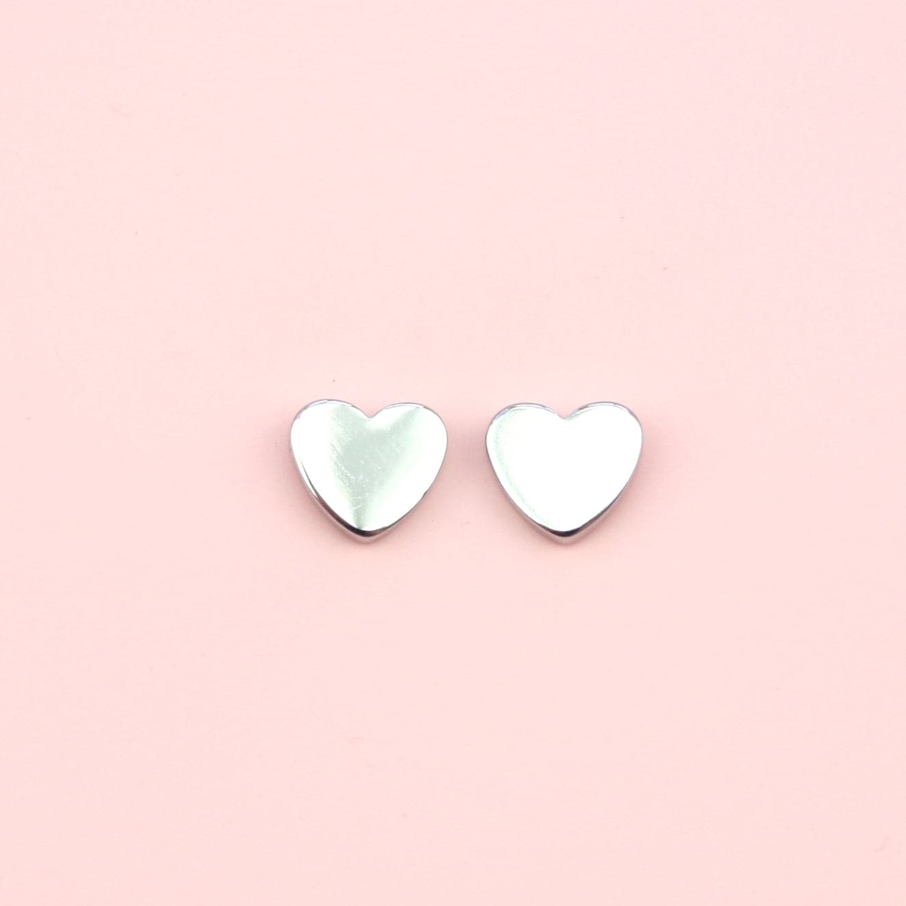 Heart Stud Earrings (Stainless Steel)