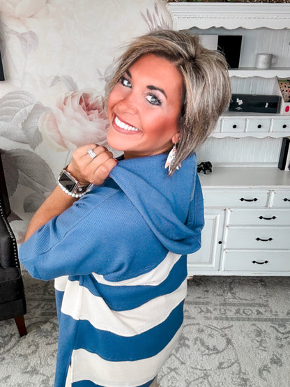Made It All Up Hooded Top - Ink Blue