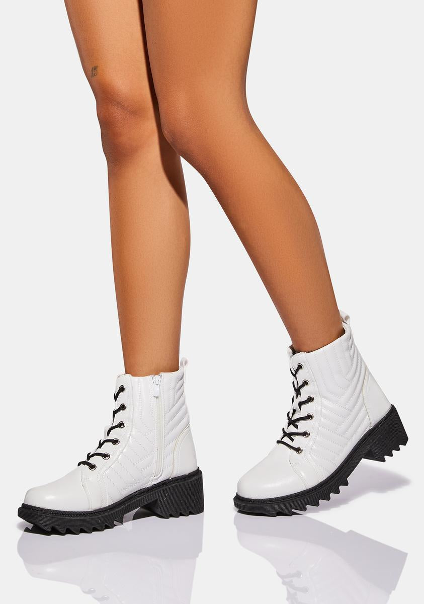Angel More To Adore Combat Boots