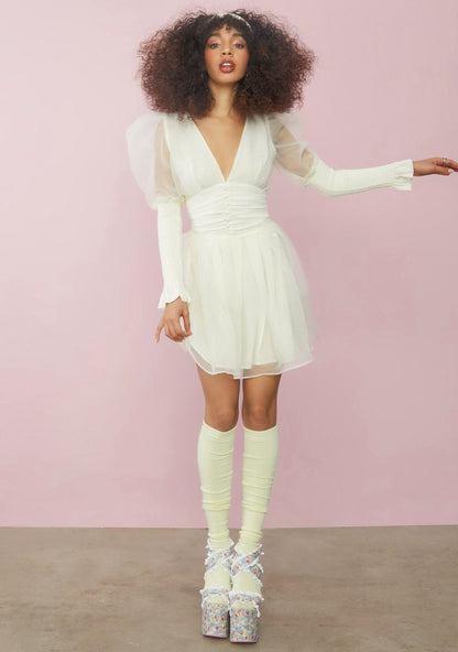 Angel Talk About Forever Organza Mini Dress