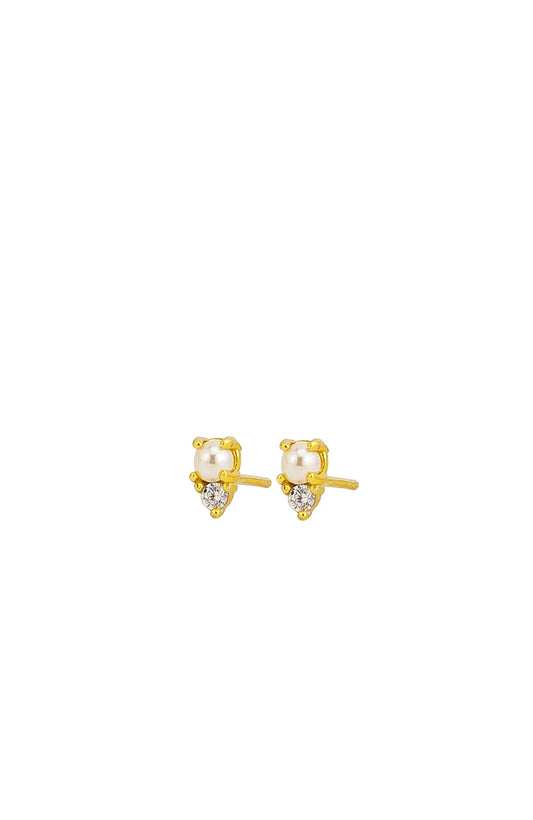 Alira Pearl Studs Gold