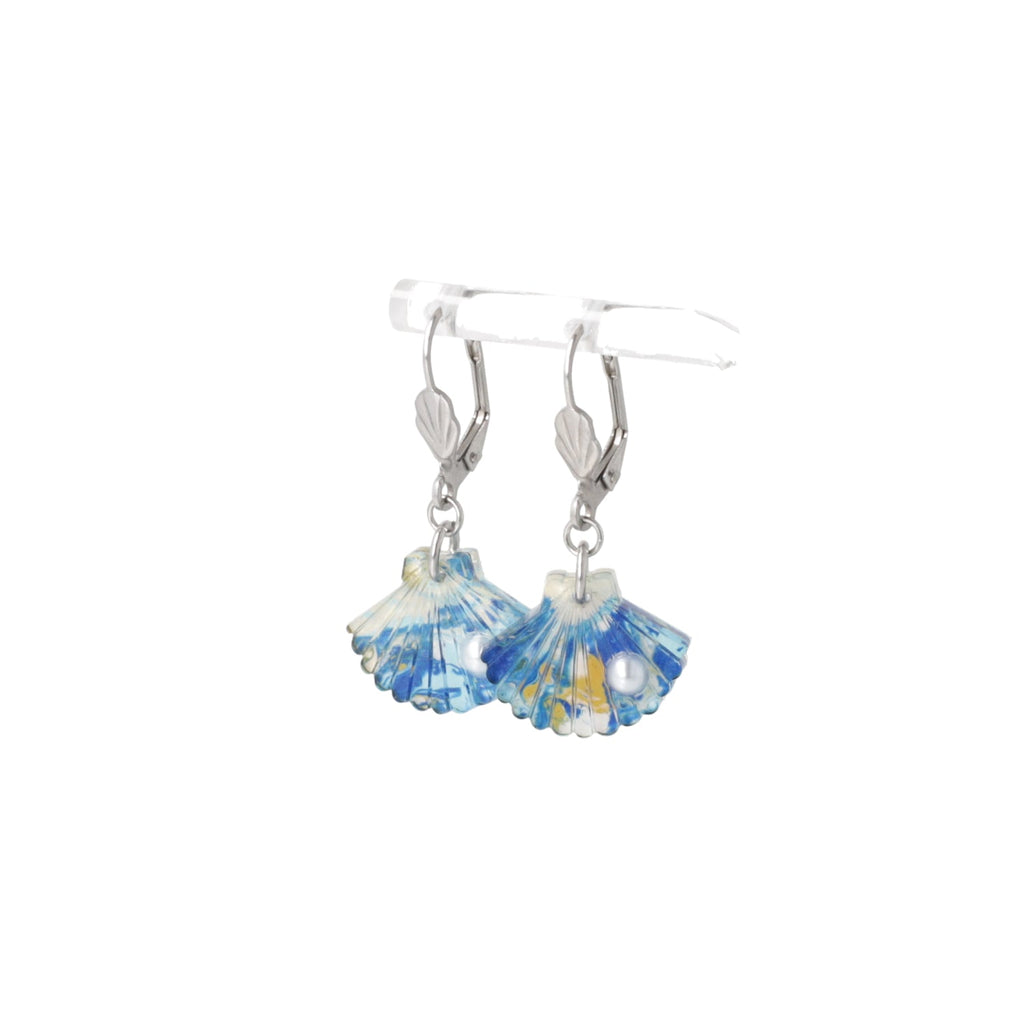 Hot Pearl Summer Earrings (Blue Abalone)