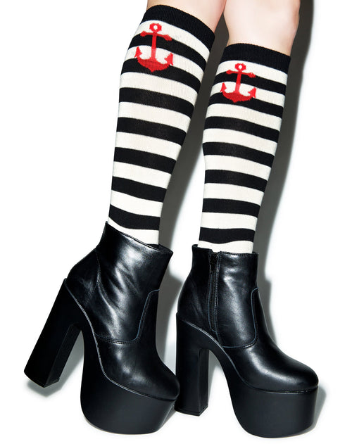 Anchor Stripe Socks