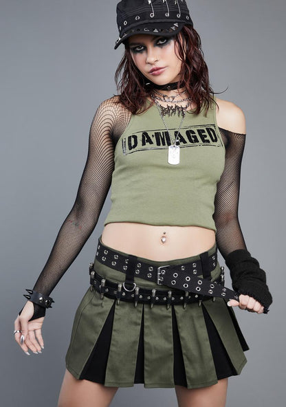 Amorous In The Dark Pleated Skirt