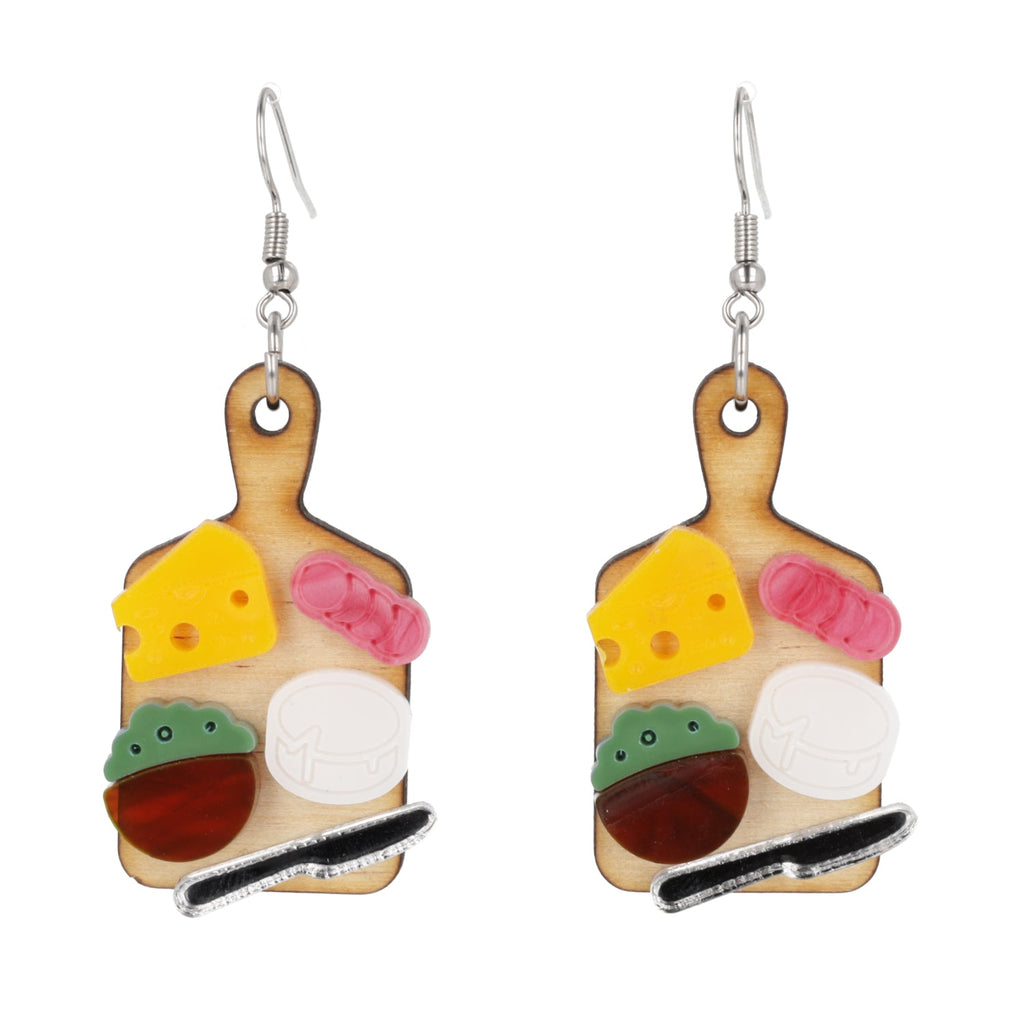 Holy Cheeses Charcuterie Board Earrings