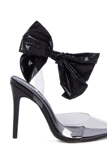 Aphrodite Bow Heels- Black