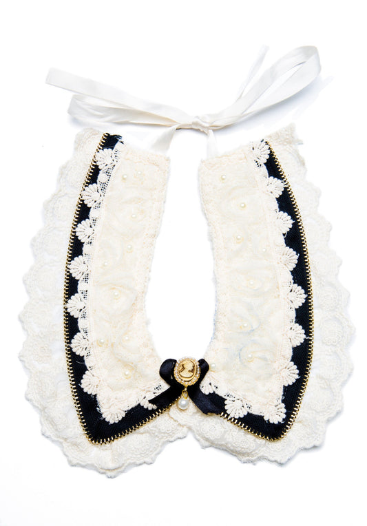 Amandine Lace Zipper Collar Necklace